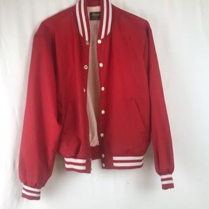 Vintage red bomber jacket